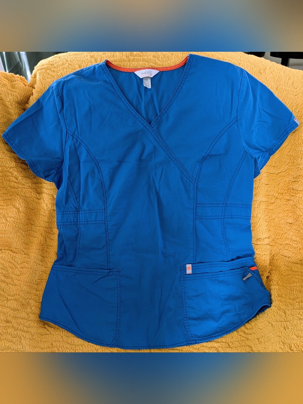 Women's Scrub Set- Royal Blue V-Neck Top With Pants